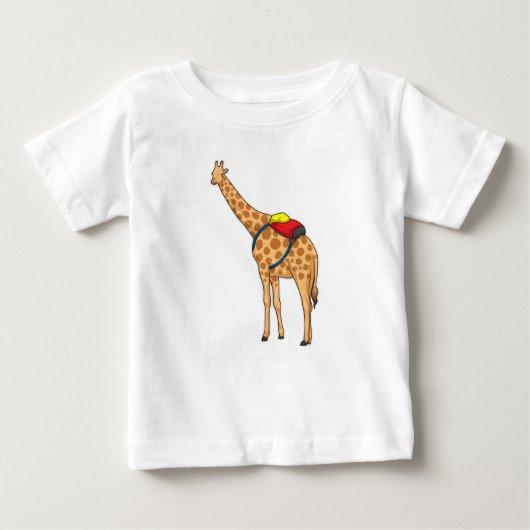 Giraffe Rucksack Baby T-shirt (Vorderseite)
