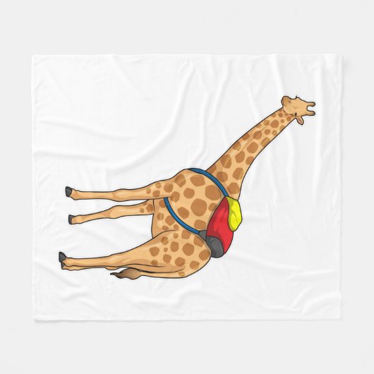 Giraffe Rucksack Fleecedecke (Vorderseite (Horizontal))