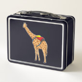 Giraffe Rucksack Metall Brotdose (Rückseite)