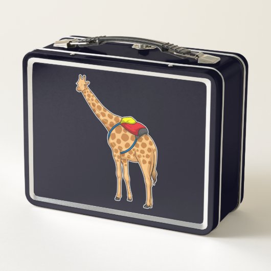 Giraffe Rucksack Metall Brotdose (Rückseite)