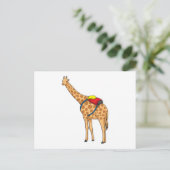 Giraffe Rucksack Postkarte (Stehend Vorderseite)