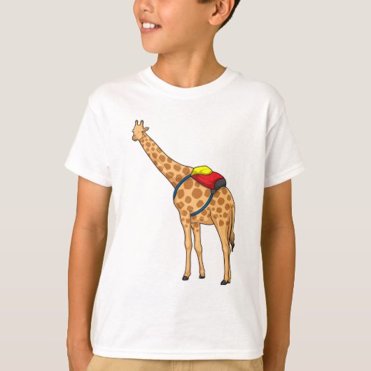 Giraffe Rucksack T-Shirt (Vorderseite)
