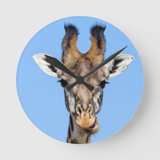 Giraffe Runde Wanduhr (Vorderseite)