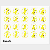 Giraffe Runder Aufkleber (Blatt)
