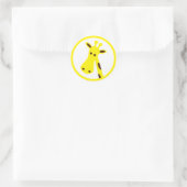 Giraffe Runder Aufkleber (Tasche)