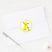 Giraffe Runder Aufkleber (Umschlag)