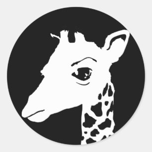 Giraffe Runder Aufkleber