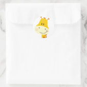 Giraffe Runder Aufkleber (Tasche)