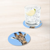 Giraffe Runder Pappuntersetzer (Vor Ort)