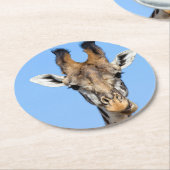 Giraffe Runder Pappuntersetzer (Angewinkelt)