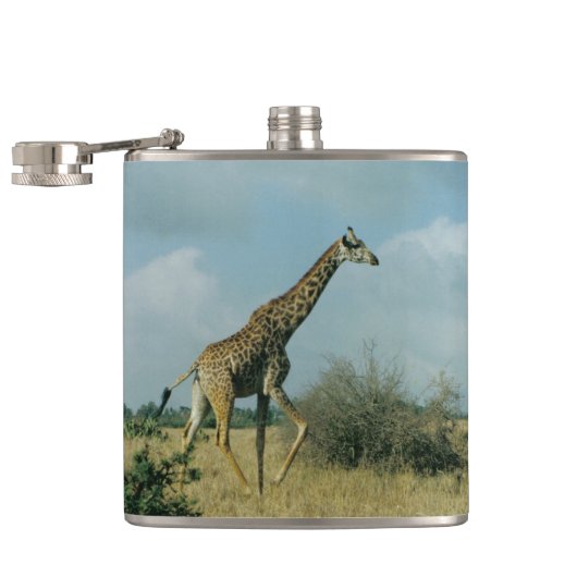 Giraffe Running Flachmann (Geöffnet)