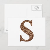 Giraffe S Postkarte (Vorne/Hinten)