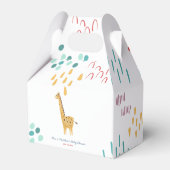 Giraffe Safari Animals Boy Baby Shower Geschenkschachtel (Rückseite)