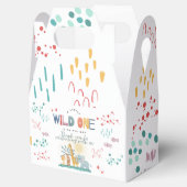 Giraffe Safari Animals Boy Baby Shower Geschenkschachtel (Geöffnet)