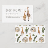 Giraffe Safari Baby Shower Books for Baby Begleitkarte (Vorne/Hinten)