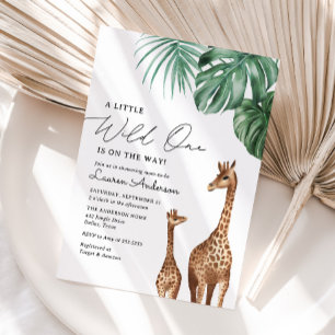 Giraffe Safari Baby Shower Einladung