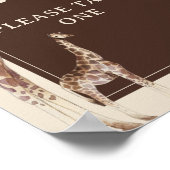 Giraffe Safari Baby Shower Favoriten Plakatuntersc Poster (Ecke)