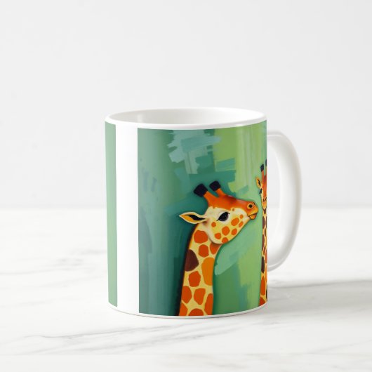 Giraffe Safari Coffee Mug Kaffeetasse (VorderseiteRechts)
