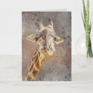 Giraffe-Safari-Dschungel-Tier Alles-Gelegenheit-Bl Feiertagskarte
