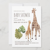 Giraffe Safari Gender-Neutral Virtual Baby Shower Einladung (Vorderseite)