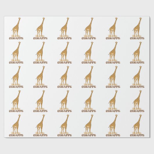 GIRAFFE SAFARI GESCHENKPAPIER (Flach)