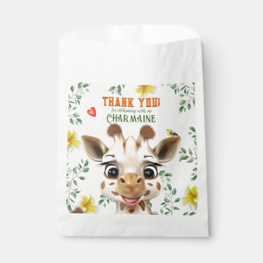 Giraffe Safari Geschenktütchen (Vorderseite)