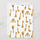 Giraffe Safari Jungle Baby Dusche Einladung (Rückseite)