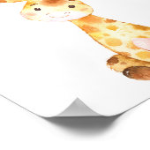 Giraffe Safari Kinderzimmer Wall Art Baby Geschenk Poster (Ecke)