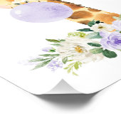 Giraffe, Safari, Lila Bläschen, Gender Neutral Fotodruck (Ecke)