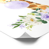 Giraffe, Safari, Lila Bläschen, Gender Neutral Poster (Ecke)