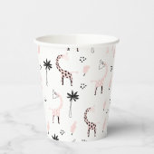 Giraffe Safari-Muster Pappbecher (Links)