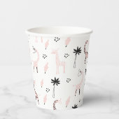 Giraffe Safari-Muster Pappbecher (Vorderseite)