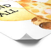 Giraffe Safari Niedliches Zitat Kinderzimmer Print Poster (Ecke)