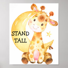 Giraffe Safari Niedliches Zitat Kinderzimmer Print Poster