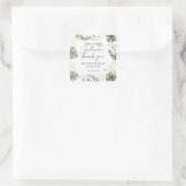 Giraffe Safari Palm Blätter Baby Shower Favor Quadratischer Aufkleber (Tasche)