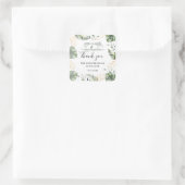 Giraffe Safari Palms Baby Shower Gevor Quadratischer Aufkleber (Tasche)