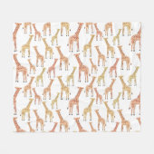 Giraffe Safari Print Fleecedecke (Vorderseite (Horizontal))
