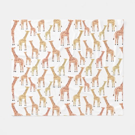 Giraffe Safari Print Fleecedecke (Vorderseite (Horizontal))