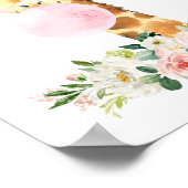 Giraffe, Safari, Rosa Bläschen, Girl-Kinderzimmer Poster (Ecke)