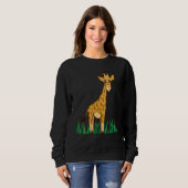 Giraffe Safari Savannah Africa Cute Giraffe Long N Sweatshirt (Vorne ganz)