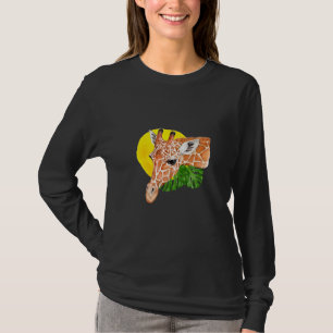 Giraffe Safari Sun mit Monstera Verlasse Natur T-Shirt