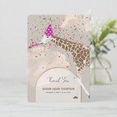 Giraffe Safari Theme Baby Foto Ankündigung (Stehend Vorderseite)