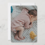 Giraffe Safari Theme Baby Foto Ankündigung (Rückseite)