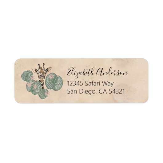 Giraffe Safari Tier botanisch (Vorne)