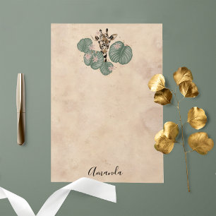 Giraffe Safari Tier botanisch Post-it Klebezettel