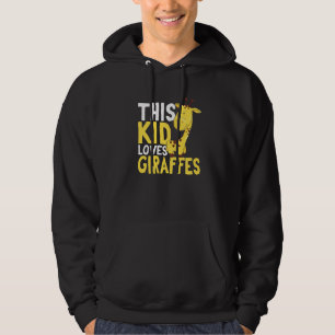 Giraffe-Safari-Tiere, die diese Kinder lieben Gira Hoodie