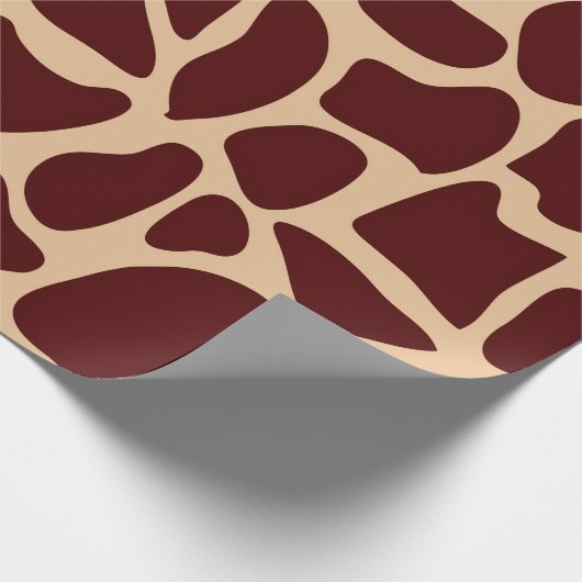 Giraffe Safari Tiermuster Papier Geschenkpapier (Ecke)