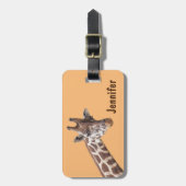 Giraffe Safari Tierspülung Tag Gepäckanhänger (Vorderseite vertikal)