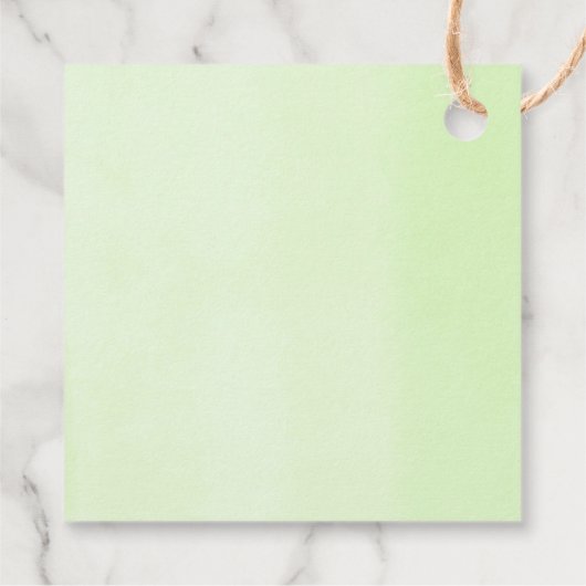 Giraffe Safari tropische grüne Blätter Babydusche Geschenkanhänger (Rückseite)