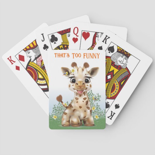 Giraffe Safari Whimsical Spielkarten (Rückseite)